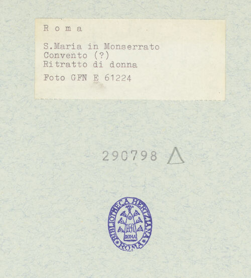 Rückseite von ICCD [https://rightsstatements.org/page/CNE/1.0/] Porträt einer Prinzessin oder jungen Hochadligen - , bh290798_recto. Foto.