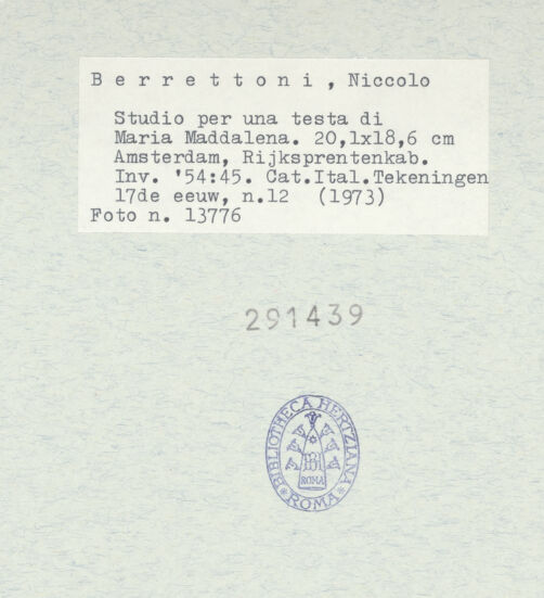 Rückseite von bh291439_recto