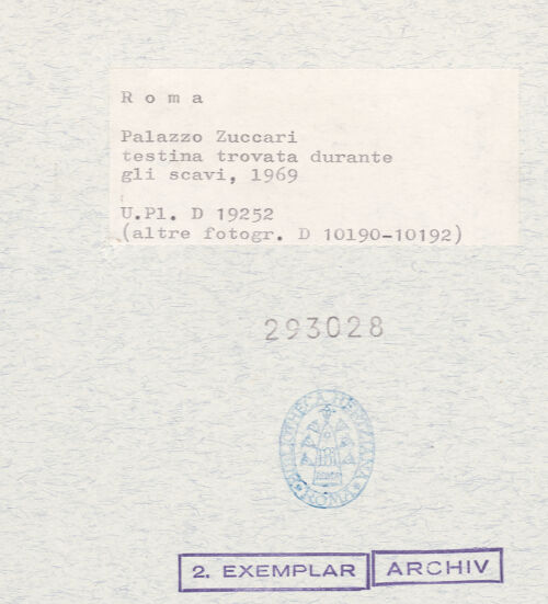 Rückseite von Bibliotheca Hertziana [https://www.deutsche-digitale-bibliothek.de/content/lizenzen/rv-fz/] Minerva - , bh293028_recto. Foto.