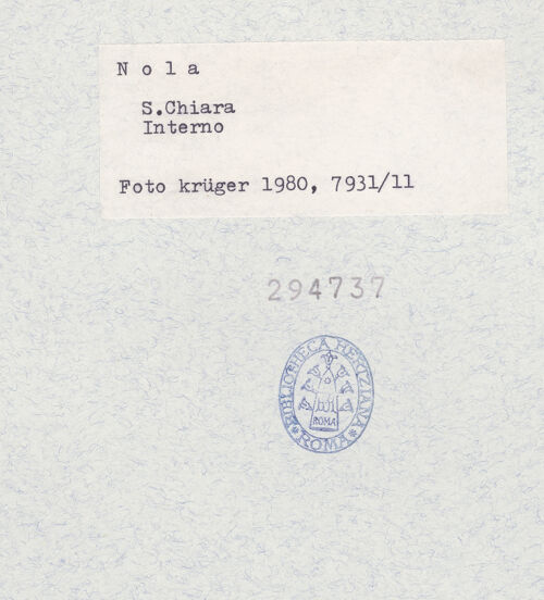 Rückseite von Krüger, Jürgen [https://www.deutsche-digitale-bibliothek.de/content/lizenzen/rv-fz/] Santa ChiaraSanta Chiara Vecchia - Presbyterium, bh294737_recto. Foto: Krüger, Jürgen.