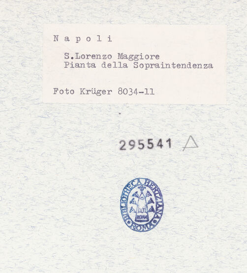 Rückseite von Krüger, Jürgen [https://www.deutsche-digitale-bibliothek.de/content/lizenzen/rv-fz/] San Lorenzo Maggiore - Schnitt (Soprintendenza), bh295541_recto. Foto: Krüger, Jürgen.