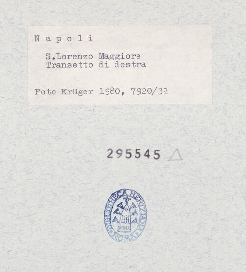 Rückseite von Krüger, Jürgen [https://www.deutsche-digitale-bibliothek.de/content/lizenzen/rv-fz/] San Lorenzo Maggiore - Südquerhaus, Teilansicht, bh295545_recto. Foto: Krüger, Jürgen.