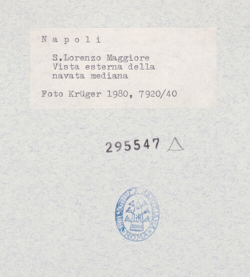 Rückseite von Krüger, Jürgen [https://www.deutsche-digitale-bibliothek.de/content/lizenzen/rv-fz/] San Lorenzo Maggiore - Südwand, Teilansicht, bh295547_recto. Foto: Krüger, Jürgen.