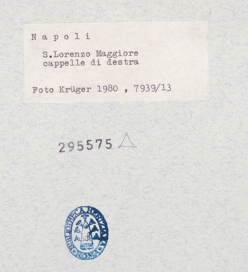 Rückseite von Krüger, Jürgen [https://www.deutsche-digitale-bibliothek.de/content/lizenzen/rv-fz/] San Lorenzo MaggioreSüdarkade - 7. - 9. Bogen, bh295575_recto. Foto: Krüger, Jürgen.