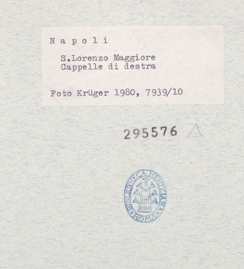 Rückseite von Krüger, Jürgen [https://www.deutsche-digitale-bibliothek.de/content/lizenzen/rv-fz/] San Lorenzo MaggioreSüdarkade - 1. - 3. Bogen, bh295576_recto. Foto: Krüger, Jürgen.