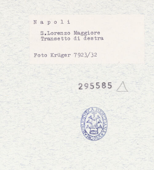 Rückseite von Krüger, Jürgen [https://www.deutsche-digitale-bibliothek.de/content/lizenzen/rv-fz/] San Lorenzo MaggioreSüdquerhaus - Ansicht von Osten, bh295585_recto. Foto: Krüger, Jürgen.