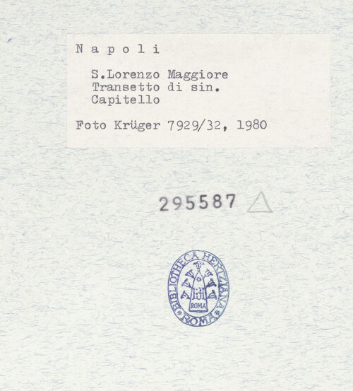 Rückseite von Krüger, Jürgen [https://www.deutsche-digitale-bibliothek.de/content/lizenzen/rv-fz/] San Lorenzo MaggioreNordquerhaus - Ansicht von Südwesten, bh295587_recto. Foto: Krüger, Jürgen.