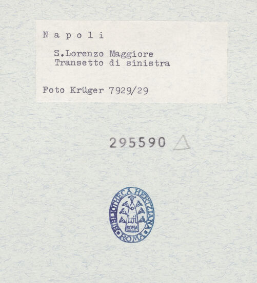 Rückseite von Krüger, Jürgen [https://www.deutsche-digitale-bibliothek.de/content/lizenzen/rv-fz/] San Lorenzo MaggioreNordquerhaus - Ansicht von Südosten, bh295590_recto. Foto: Krüger, Jürgen.