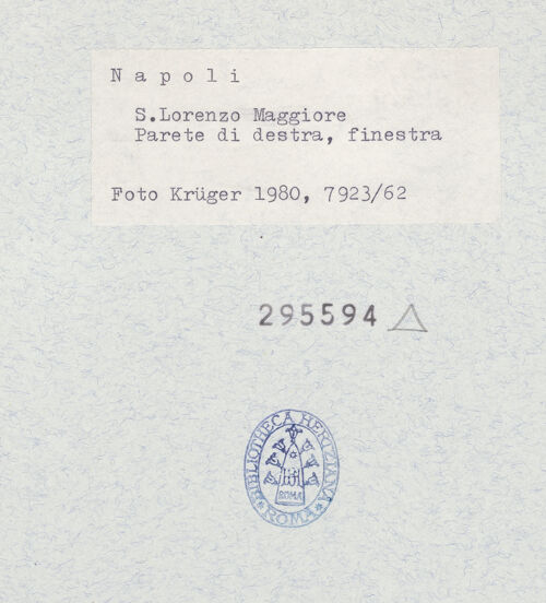 Rückseite von Krüger, Jürgen [https://www.deutsche-digitale-bibliothek.de/content/lizenzen/rv-fz/] San Lorenzo Maggiore, Convento - Ansicht von Norden, bh295594_recto. Foto: Krüger, Jürgen.