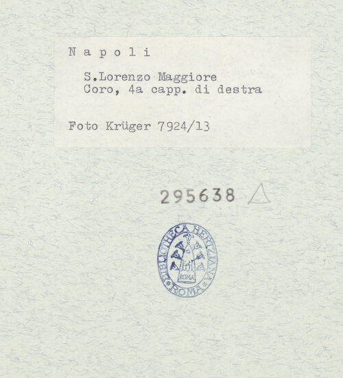 Rückseite von Krüger, Jürgen [https://www.deutsche-digitale-bibliothek.de/content/lizenzen/rv-fz/] San Lorenzo MaggioreVierte Südkapelle - Detail des Wandpfeilers, bh295638_recto. Foto: Krüger, Jürgen.