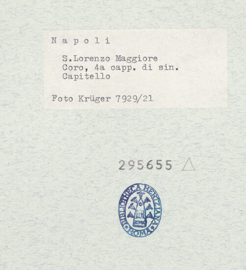 Rückseite von Krüger, Jürgen [https://www.deutsche-digitale-bibliothek.de/content/lizenzen/rv-fz/] San Lorenzo MaggioreVierte Nordkapelle - Kapitell, bh295655_recto. Foto: Krüger, Jürgen.