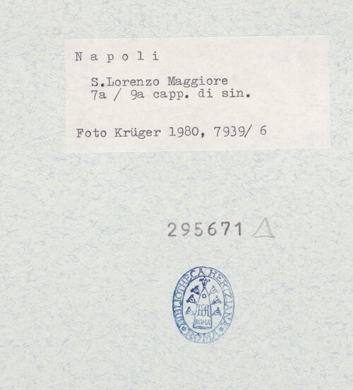 Rückseite von Krüger, Jürgen [https://www.deutsche-digitale-bibliothek.de/content/lizenzen/rv-fz/] San Lorenzo MaggioreNordarkade - 7. - 9. Bogen, bh295671_recto. Foto: Krüger, Jürgen.
