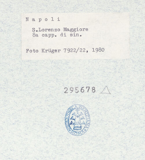 Rückseite von Krüger, Jürgen [https://www.deutsche-digitale-bibliothek.de/content/lizenzen/rv-fz/] San Lorenzo MaggioreAchte Nordkapelle - Innenansicht, bh295678_recto. Foto: Krüger, Jürgen.