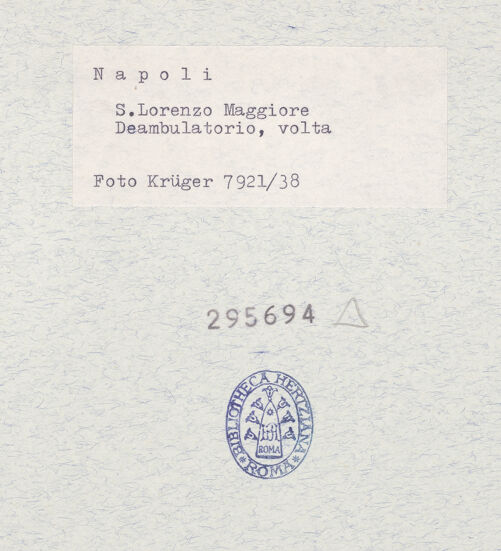 Rückseite von Krüger, Jürgen [https://www.deutsche-digitale-bibliothek.de/content/lizenzen/rv-fz/] San Lorenzo Maggiore - Südgewölbe, bh295694_recto. Foto: Krüger, Jürgen.