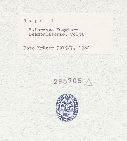 Rückseite von Krüger, Jürgen [https://www.deutsche-digitale-bibliothek.de/content/lizenzen/rv-fz/] San Lorenzo Maggiore - Gewölbe, bh295705_recto. Foto: Krüger, Jürgen.