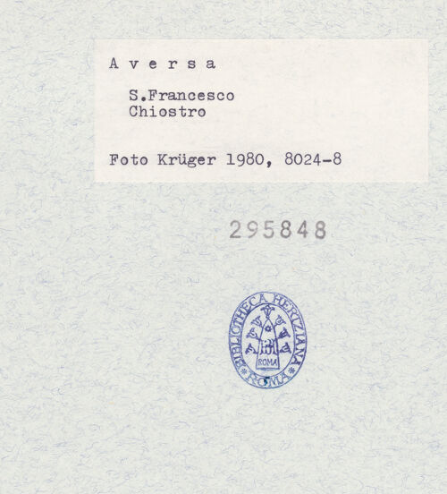 Rückseite von Krüger, Jürgen [https://www.deutsche-digitale-bibliothek.de/content/lizenzen/rv-fz/] San Francesco - Nordgalerie, bh295848_recto. Foto: Krüger, Jürgen.