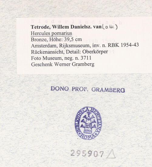 Rückseite von Rijksmuseum [https://www.deutsche-digitale-bibliothek.de/content/lizenzen/rv-ez/] Hercules Pomarius - Rückenansicht, Detail: Oberkörper, bh295907_recto. Foto.