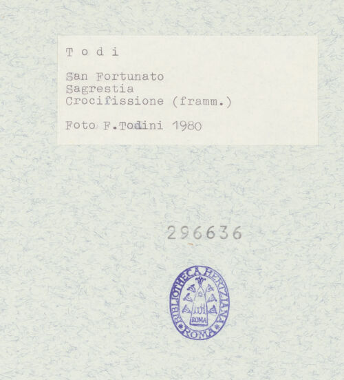 Rückseite von Todini, Filippo [https://www.deutsche-digitale-bibliothek.de/content/lizenzen/rv-ez/] Kreuzigung Christi - Detail: Maria, bh296636_recto. Foto.