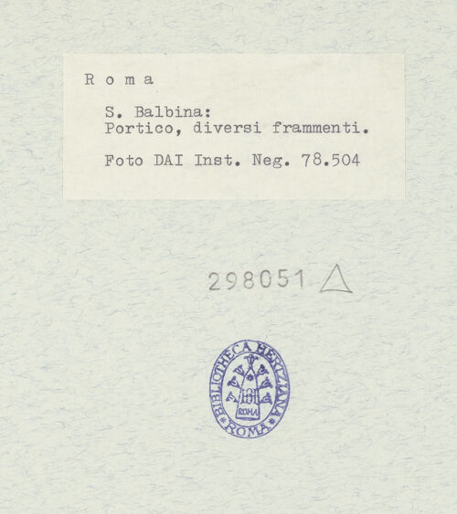 Rückseite von bh298051_recto