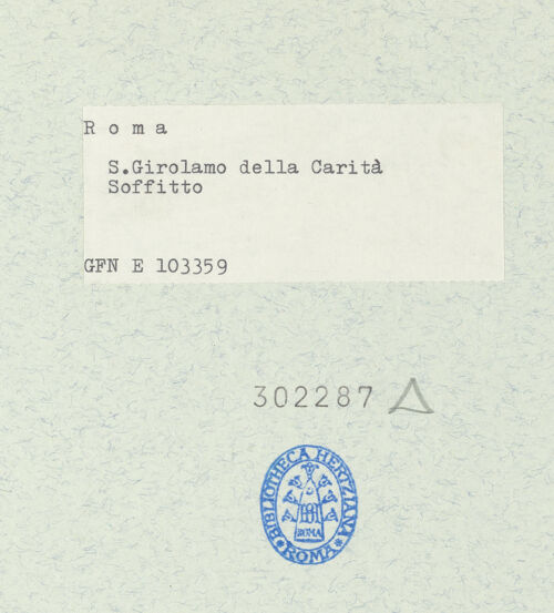 Rückseite von ICCD [https://www.deutsche-digitale-bibliothek.de/content/lizenzen/rv-ez/] Kassettendecke mit Imago Pietatis, Arma Christi und Kardinalswappen - , bh302287_recto. Foto.