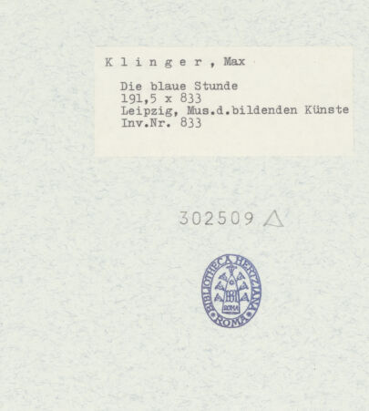 Rückseite von Museum der bildenden Künste? [https://www.deutsche-digitale-bibliothek.de/content/lizenzen/rv-ez/] Die blaue Stunde - , bh302509_recto. Foto.