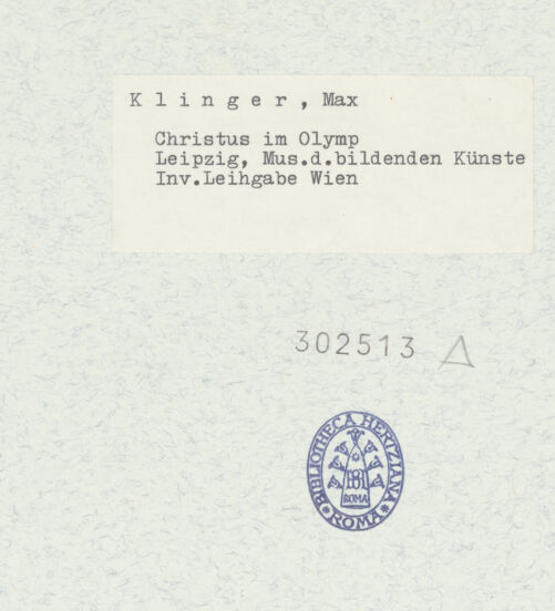 Rückseite von Museum der bildenden Künste [https://www.deutsche-digitale-bibliothek.de/content/lizenzen/rv-ez/] Christus im Olymp - , bh302513_recto. Foto.