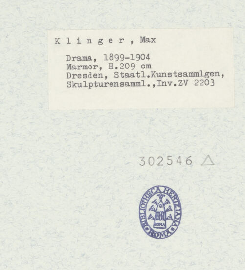 Rückseite von Museum der bildenden Künste [https://www.deutsche-digitale-bibliothek.de/content/lizenzen/rv-ez/] Drama - , bh302546_recto. Foto.