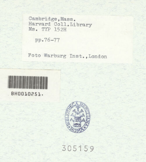 Rückseite von bh305159_recto