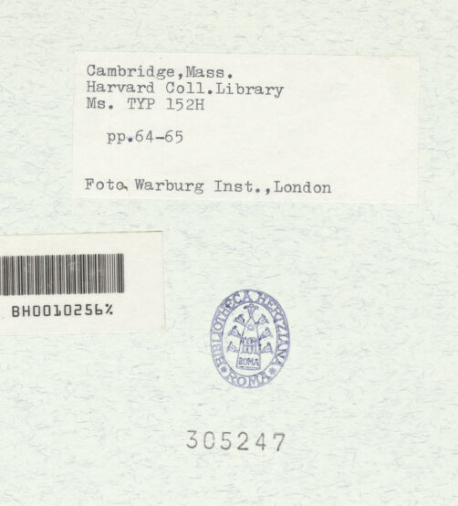 Rückseite von bh305247_recto