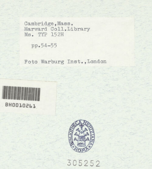 Rückseite von bh305252_recto