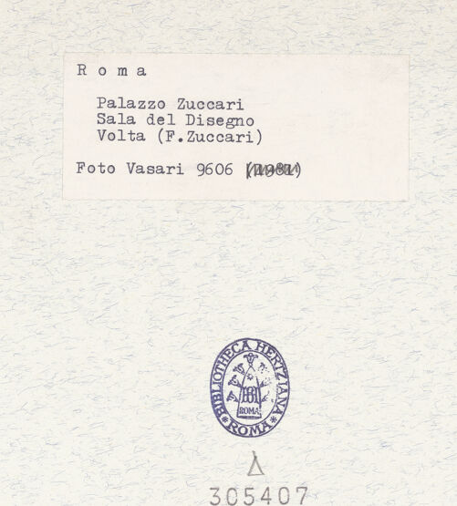 Rückseite von Vasari, Giorgio [https://www.deutsche-digitale-bibliothek.de/content/lizenzen/rv-ez/] Personifikationen der Künste (Mitte) und Wissenschaften (Außenfelder) - , bh305407_recto. Foto.