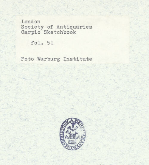 Rückseite von Warburg Institute [https://www.deutsche-digitale-bibliothek.de/content/lizenzen/rv-ez/] Album CarpioPorträtbüste aus Marmor - , bh306149_recto. Foto.