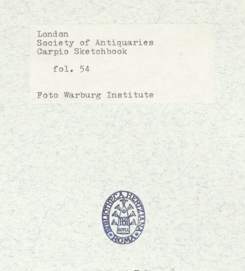 Rückseite von Warburg Institute [https://www.deutsche-digitale-bibliothek.de/content/lizenzen/rv-ez/] Album CarpioPorträtbüste aus Marmor - , bh306152_recto. Foto.