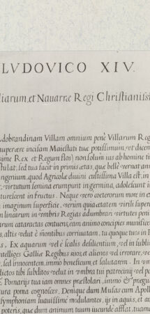 Rückseite von Landesbildstelle Rheinland [http://creativecommons.org/publicdomain/mark/1.0/] Villa Aldobrandina Tusculana sive Varij illius hortorum et fontium prospectusWidmungsblatt am Ludwig XIV - , bh311843. Foto.
