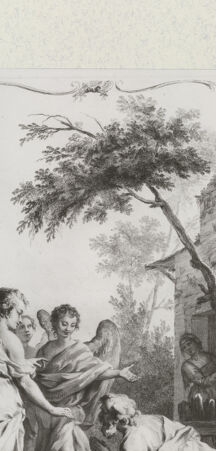 Rückseite von Landesbildstelle Rheinland [http://creativecommons.org/publicdomain/mark/1.0/] Abraham und die drei Engel - , bh311878. Foto.