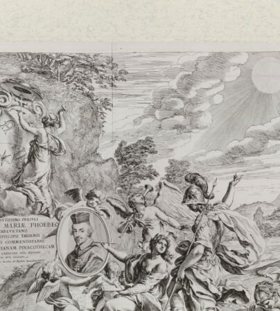 Rückseite von Landesbildstelle Rheinland [http://creativecommons.org/publicdomain/mark/1.0/] Galeriae Farnesina Icones...; Stichfolge nach dem Freskenzyklus mit den Liebschaften der Götter in der Galleria FarneseWidmungsblatt an F.M. Phoebeo - , bh311881. Foto.