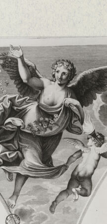 Rückseite von Landesbildstelle Rheinland [http://creativecommons.org/publicdomain/mark/1.0/] Fresko des Palazzo VerospiDer Frühling - , bh311981. Foto.