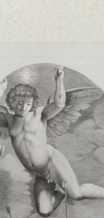 Rückseite von Landesbildstelle Rheinland [http://creativecommons.org/publicdomain/mark/1.0/] Fresko des Palazzo VerospiPfeile schleudernder Putto - , bh311983. Foto.