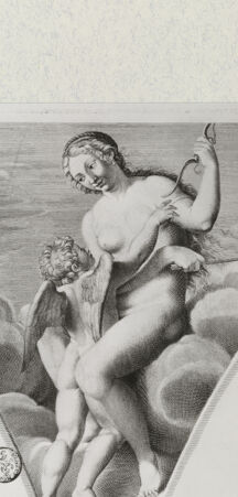 Rückseite von Landesbildstelle Rheinland [http://creativecommons.org/publicdomain/mark/1.0/] Fresko des Palazzo VerospiVenus und Amor - , bh312016. Foto.