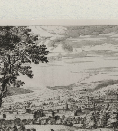 Rückseite von Landesbildstelle Rheinland [http://creativecommons.org/publicdomain/mark/1.0/] Ansicht auf Frascati (aus: Villa Aldobrandina Tusculana) - , bh312028. Foto.