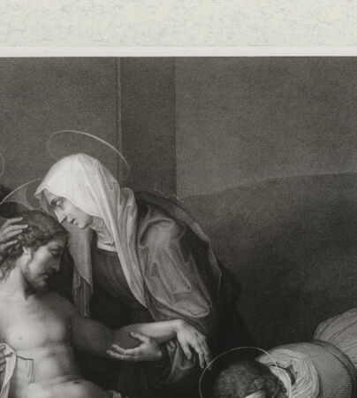 Rückseite von Landesbildstelle Rheinland [http://creativecommons.org/publicdomain/mark/1.0/] Beweinung - , bh312035. Foto.