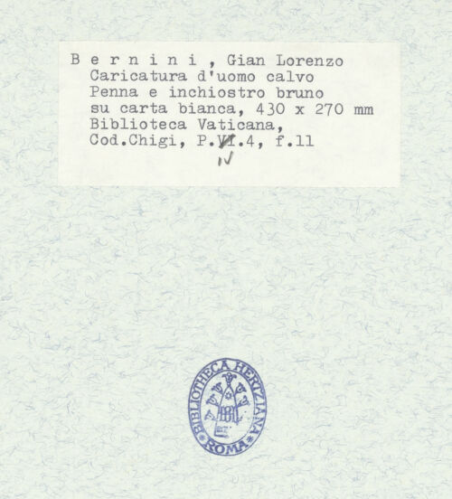 Rückseite von Biblioteca Apostolica Vaticana [https://www.deutsche-digitale-bibliothek.de/content/lizenzen/rv-ez/] Karikaturen diverser Edelmänner und PrälatenKarikatur eines Mönches mit Tonsur - , bh314751_recto. Foto.