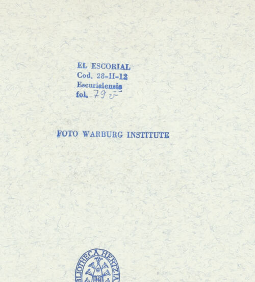 Rückseite von Warburg Institute [https://www.deutsche-digitale-bibliothek.de/content/lizenzen/rv-ez/] Codex EscurialensisQuerschnitt eines Geschützrohres - , bh315399_recto. Foto.