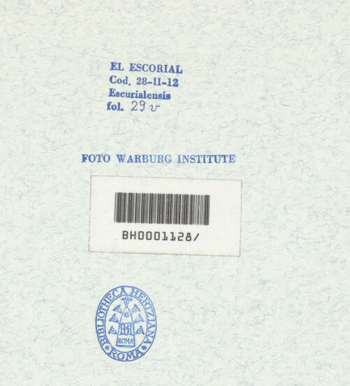 Rückseite von Warburg Institute [https://www.deutsche-digitale-bibliothek.de/content/lizenzen/rv-ez/] Codex EscurialensisAnsicht der östlichen Langseite des Tempels des Antoninus und der Faustina - , bh315480_recto. Foto.