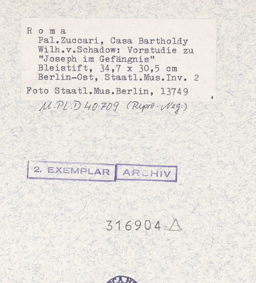 Rückseite von Staatliche Museen zu Berlin [https://www.deutsche-digitale-bibliothek.de/content/lizenzen/rv-ez/] Joseph im Gefängnis - , bh316904_recto. Foto.