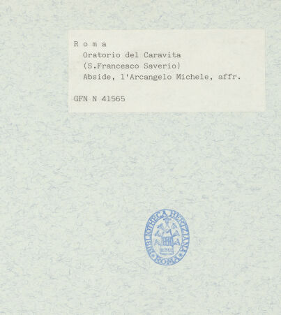 Rückseite von ICCD [https://www.deutsche-digitale-bibliothek.de/content/lizenzen/rv-ez/] Erzengel Michael - , bh318377_recto. Foto.