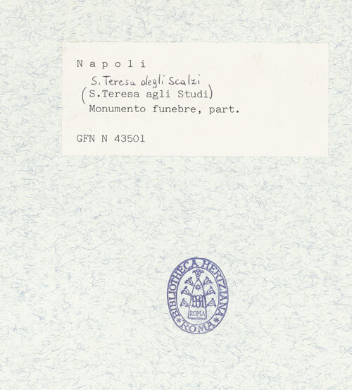 Rückseite von Gabinetto Fotografico Nazionale [https://www.deutsche-digitale-bibliothek.de/content/lizenzen/rv-ez/] Grabmal des Ottavio Guindazio - Büste, bh318741_recto. Foto.