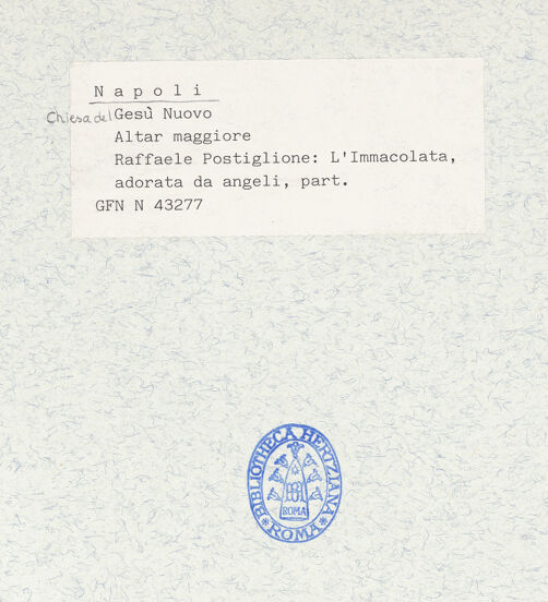 Rückseite von ICCD [https://www.deutsche-digitale-bibliothek.de/content/lizenzen/rv-ez/] HauptaltarMaria Immaculata - Engelgruppe links, bh321149_recto. Foto.