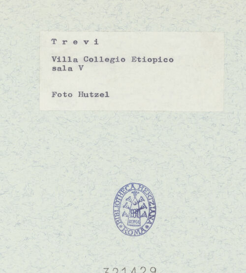 Rückseite von Getty Research Institute? [https://www.deutsche-digitale-bibliothek.de/content/lizenzen/rv-ez/] llusionistische Deckenmalerei mit Szenen aus dem Leben heiliger Eremitinnen und PersonifikationenPaupertas - Gesamtansicht, bh321429_recto. Foto: Hutzel, Max.