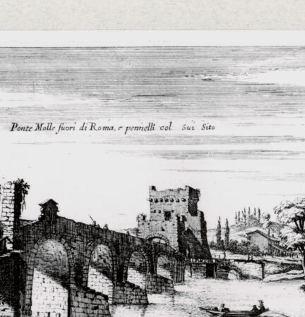 Rückseite von Landesbildstelle Rheinland [http://creativecommons.org/publicdomain/mark/1.0/] Der "Ponte Molle" in Rom - , bh323400. Foto.